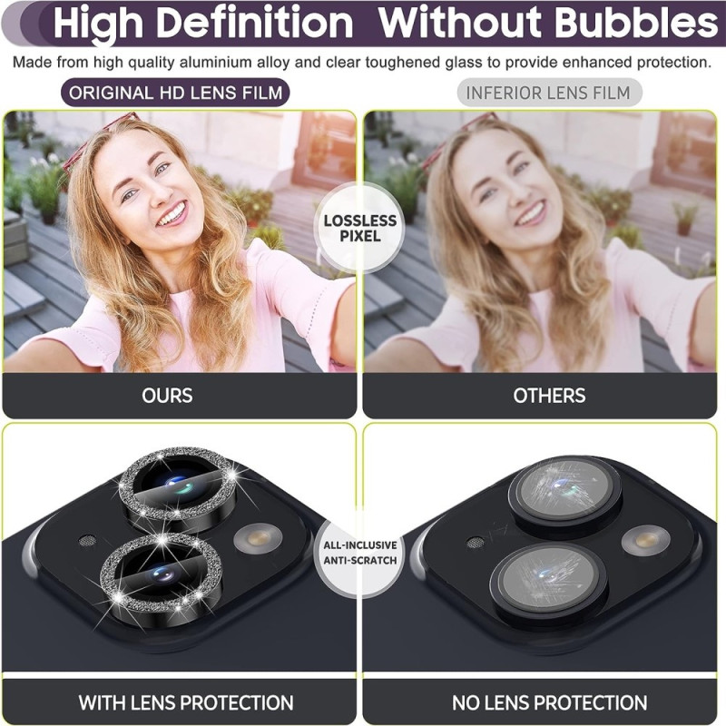 For iPhone 15 / 15 Plus Lens Glitter