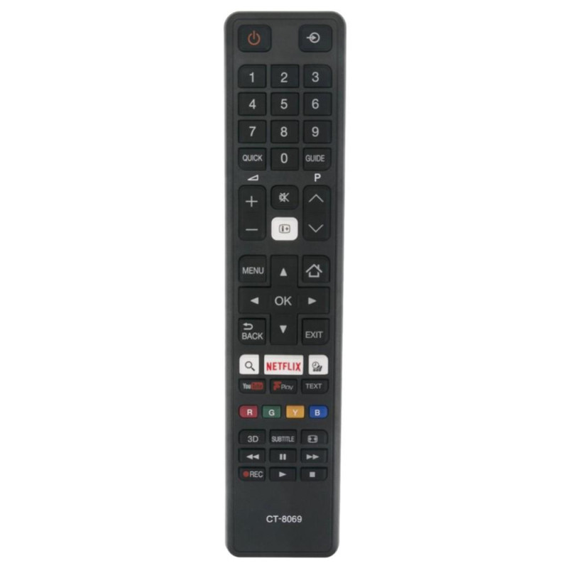 CT - 8069 TV fjernkontroll Erstatning for Toshiba Smart TV