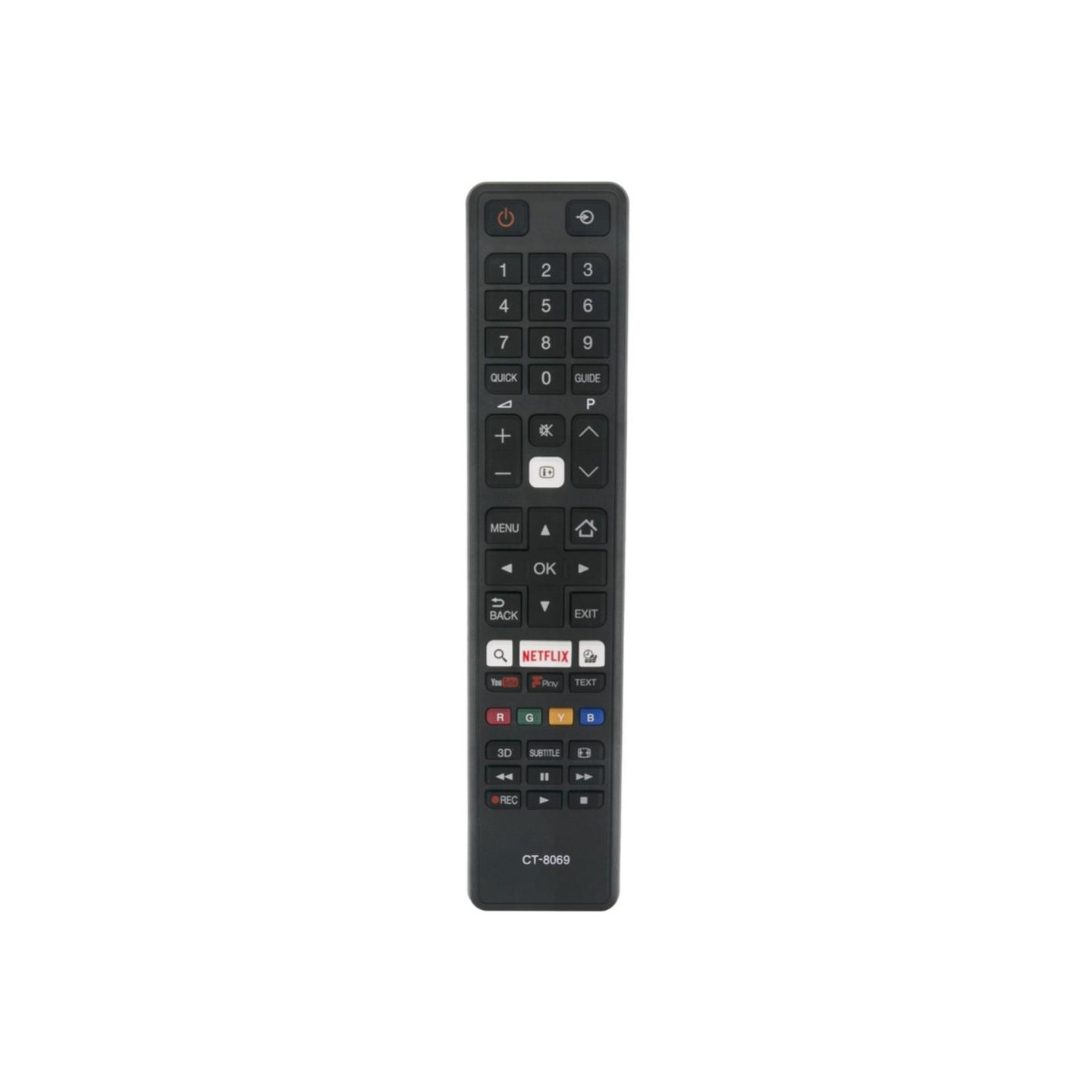 CT - 8069 TV fjernkontroll Erstatning for Toshiba Smart TV