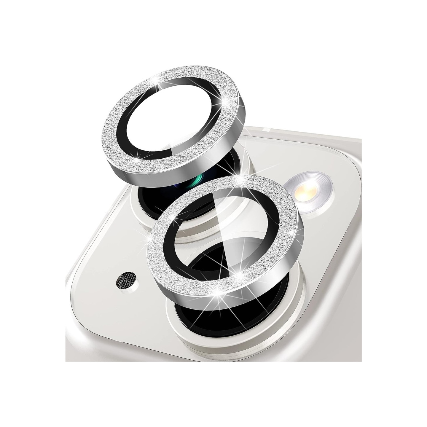 iPhone 15 / 15 Plus Ring Circle Lens - elokuvasetti Glitter