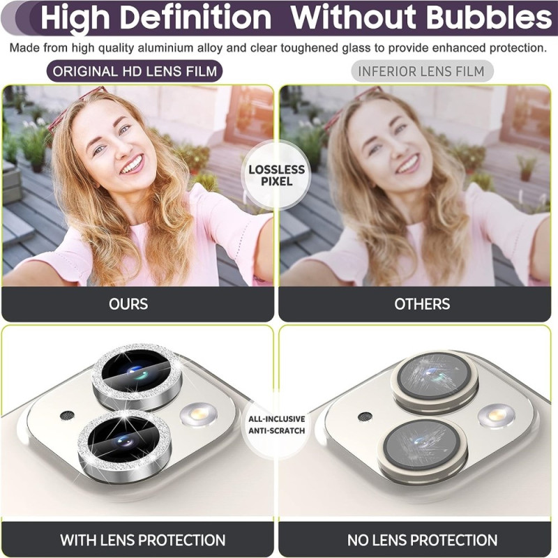 For iPhone 15 / 15 Plus Lens Glitter