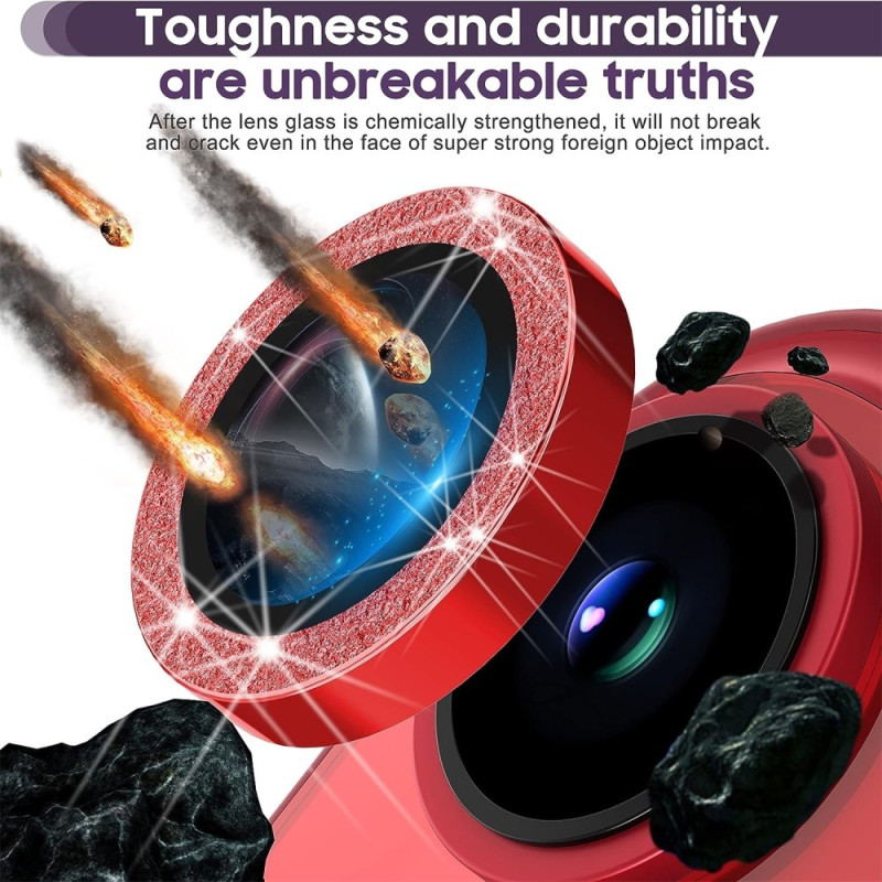 Kameralinse til iPhone 15/15 Plus Glitter