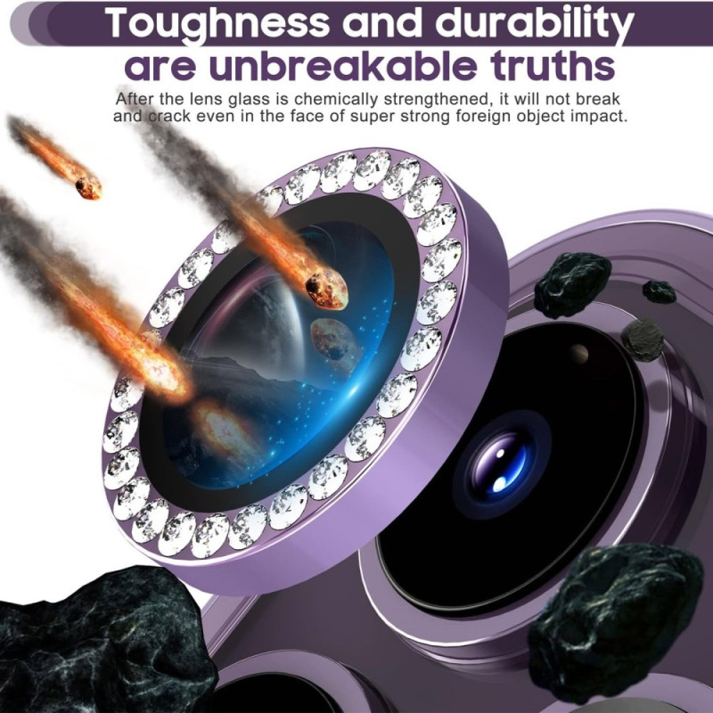 iPhone 15 Pro / 15 Pro Max Ring Circle Lens - elokuvasetti Glitter