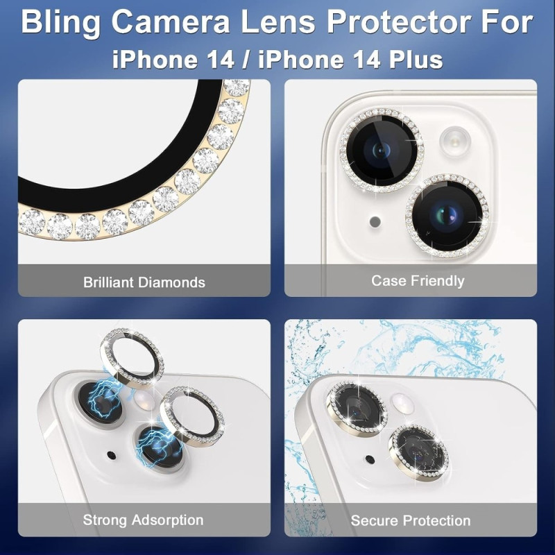 For iPhone 15 / 15 Plus Lens Glitter