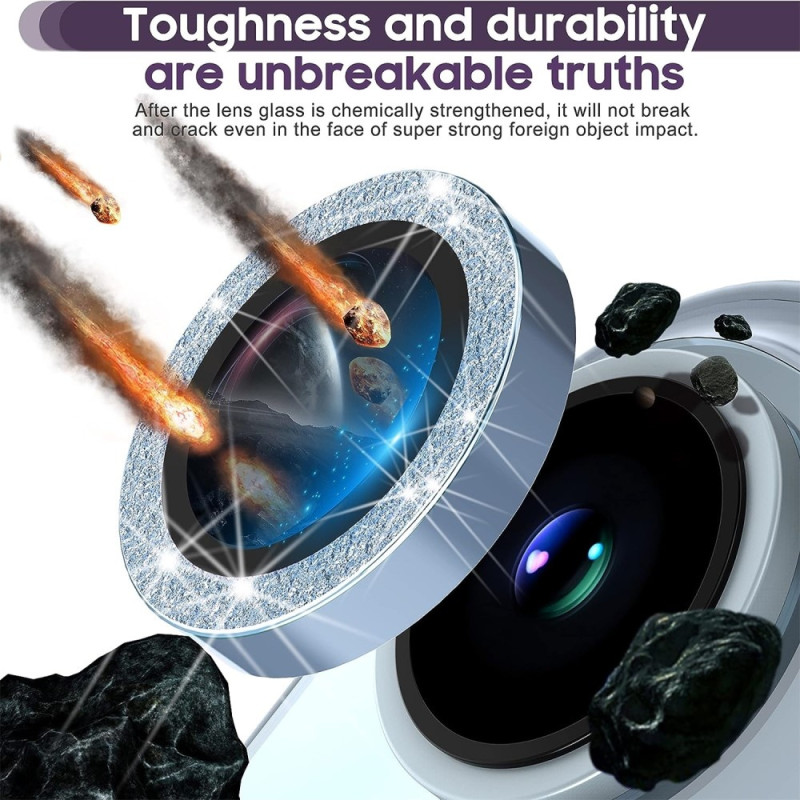 Kameralinse til iPhone 15/15 Plus Glitter