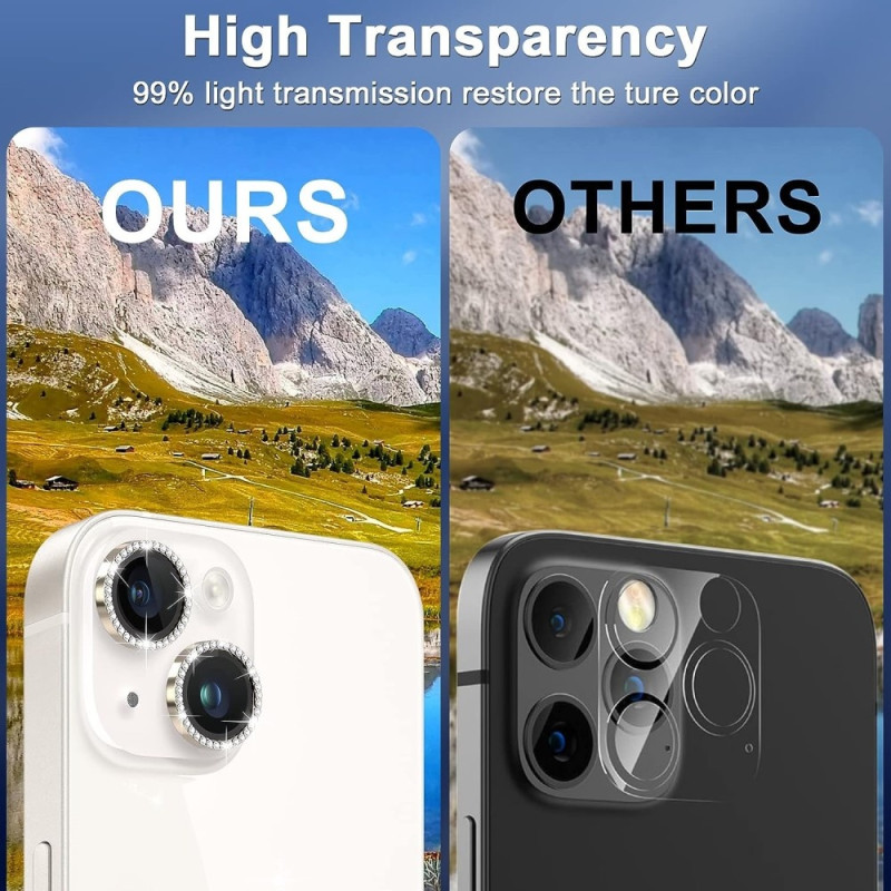 For iPhone 15 / 15 Plus Lens Glitter