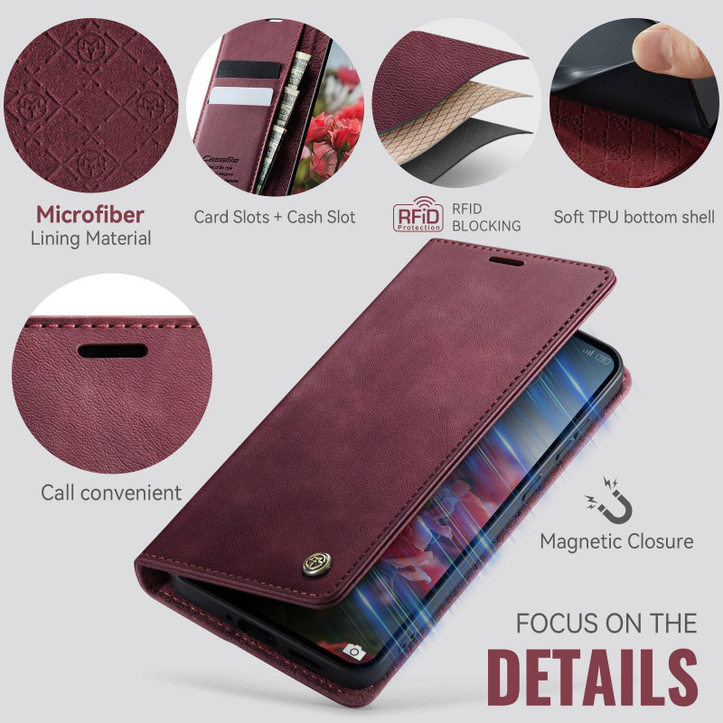 CASEME Retro Wallet Case for Xiaomi Redmi Note 15 Pro 5G