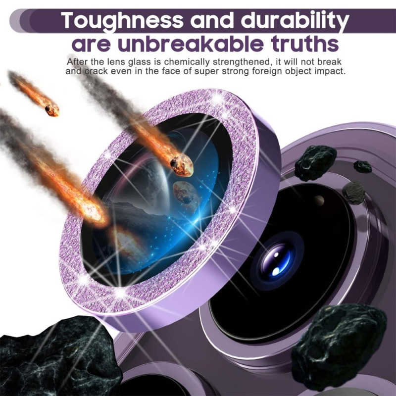 Kameralinse til iPhone 15 Pro/15 Pro Max Glitter