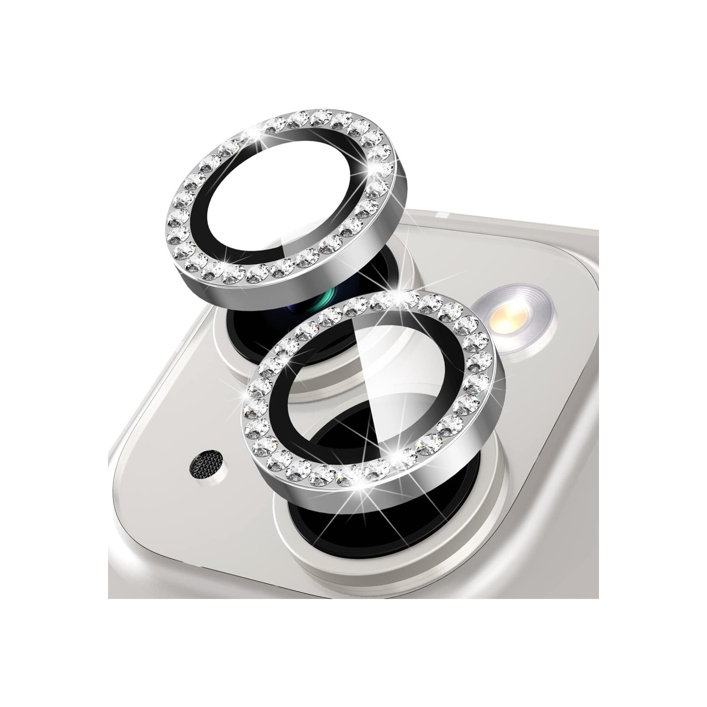 iPhone 15 / 15 Plus Ring Circle Lens - elokuvasetti Glitter