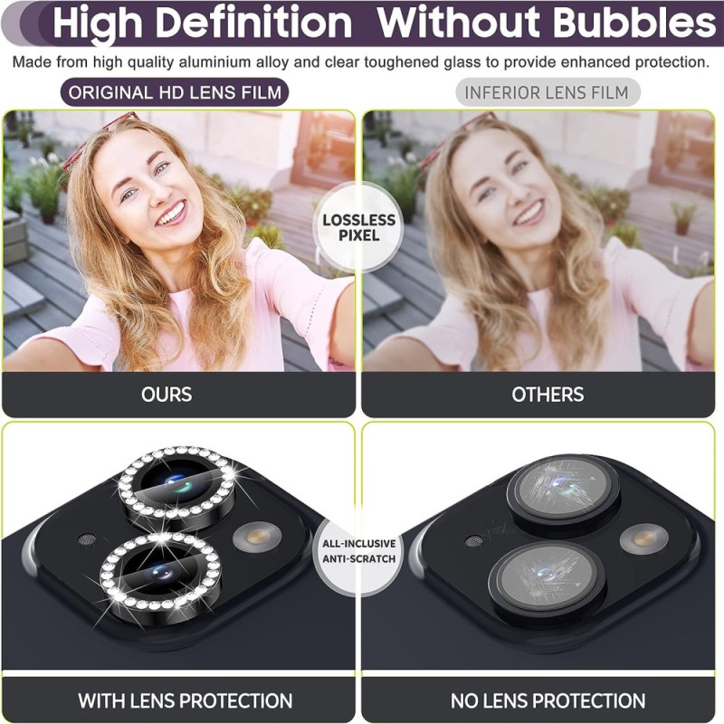 For iPhone 15 / 15 Plus Lens Glitter