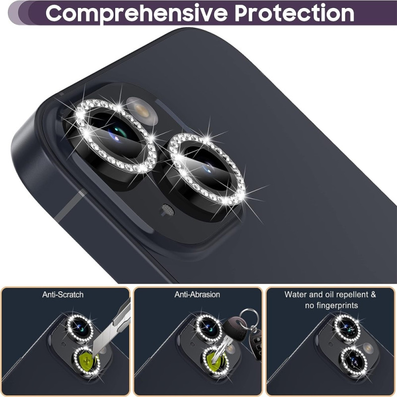 iPhone 15 / 15 Plus Ring Circle Lens - elokuvasetti Glitter