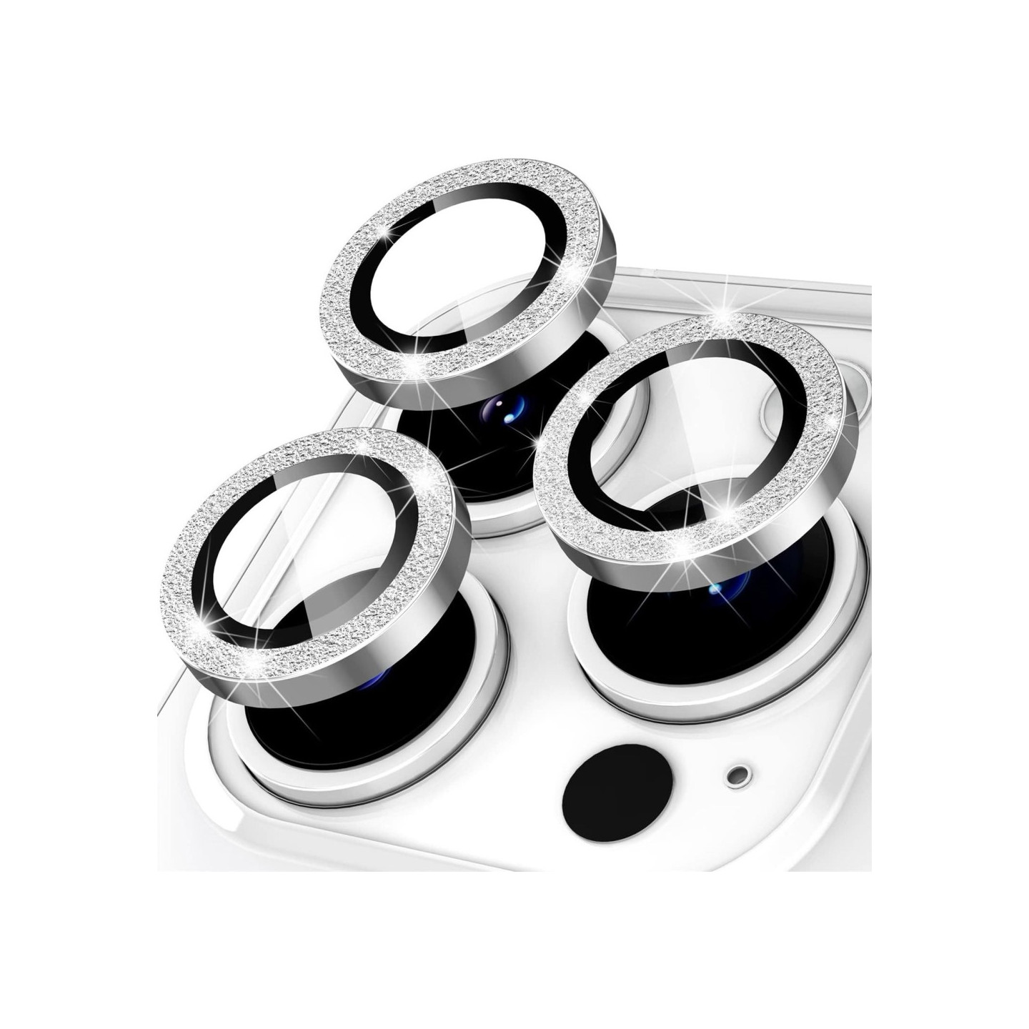 Kameralinse til iPhone 15 Pro/15 Pro Max Glitter