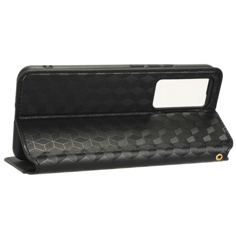 Rhombus Wallet Case for Xiaomi 12T Pro / Xiaomi 12T - Black