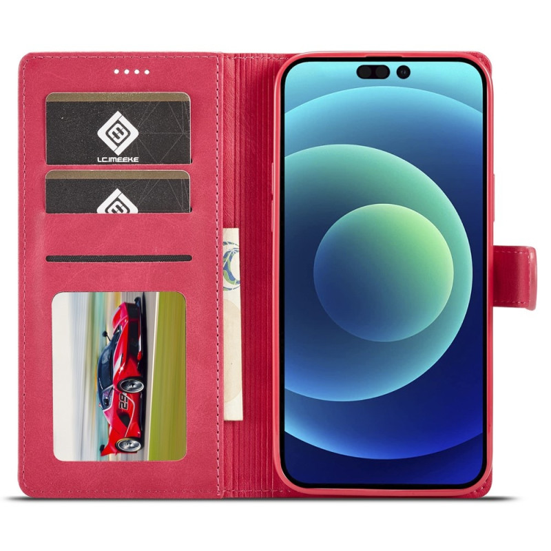 LC.IMEEKE Lommebok - deksel til iPhone 15 Pro - Rosa