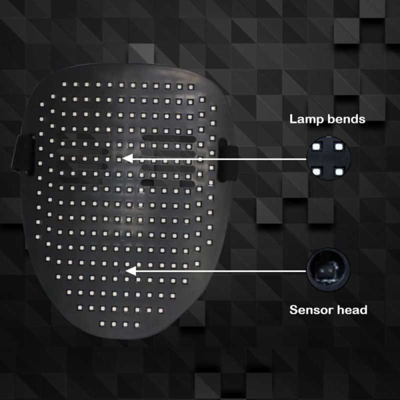 LED - maske Gesture Ansiktsskiftende glødende maske Halloween - fest