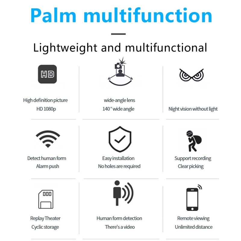 Home Security WiFi Camera 1080P Body Recognition Night Vision