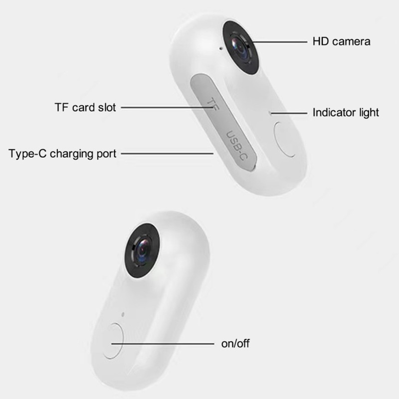 Camera Audio Clip - on Video Recorder Body Worn Cam WiFi Sports