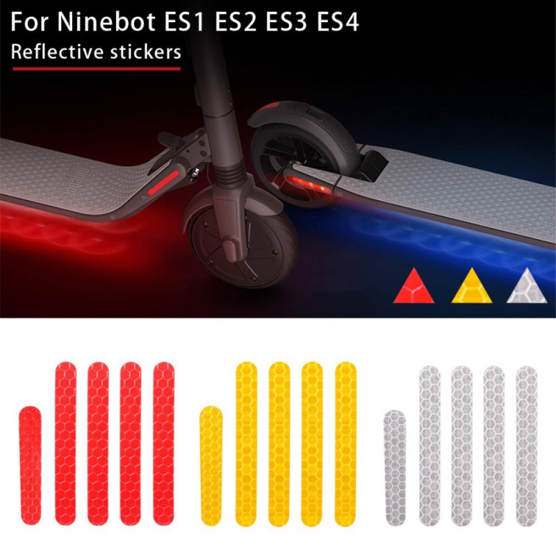 1 Set For Ninebot ES1 ES2 ES3 ES4 Reflective Sticker Strip - Red