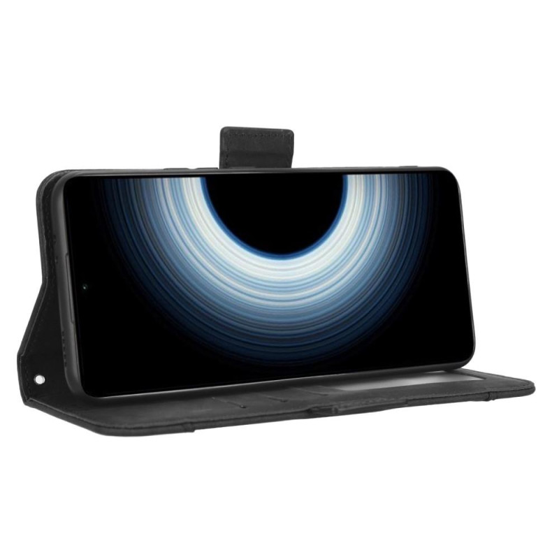 Lompakkoteline Käännettävä puhelinkotelo Xiaomi 12T Pro/12T - musta