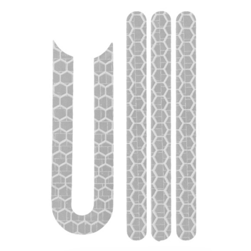 1 sett for Xiaomi M365/Pro reflekterende klistremerke - hvit
