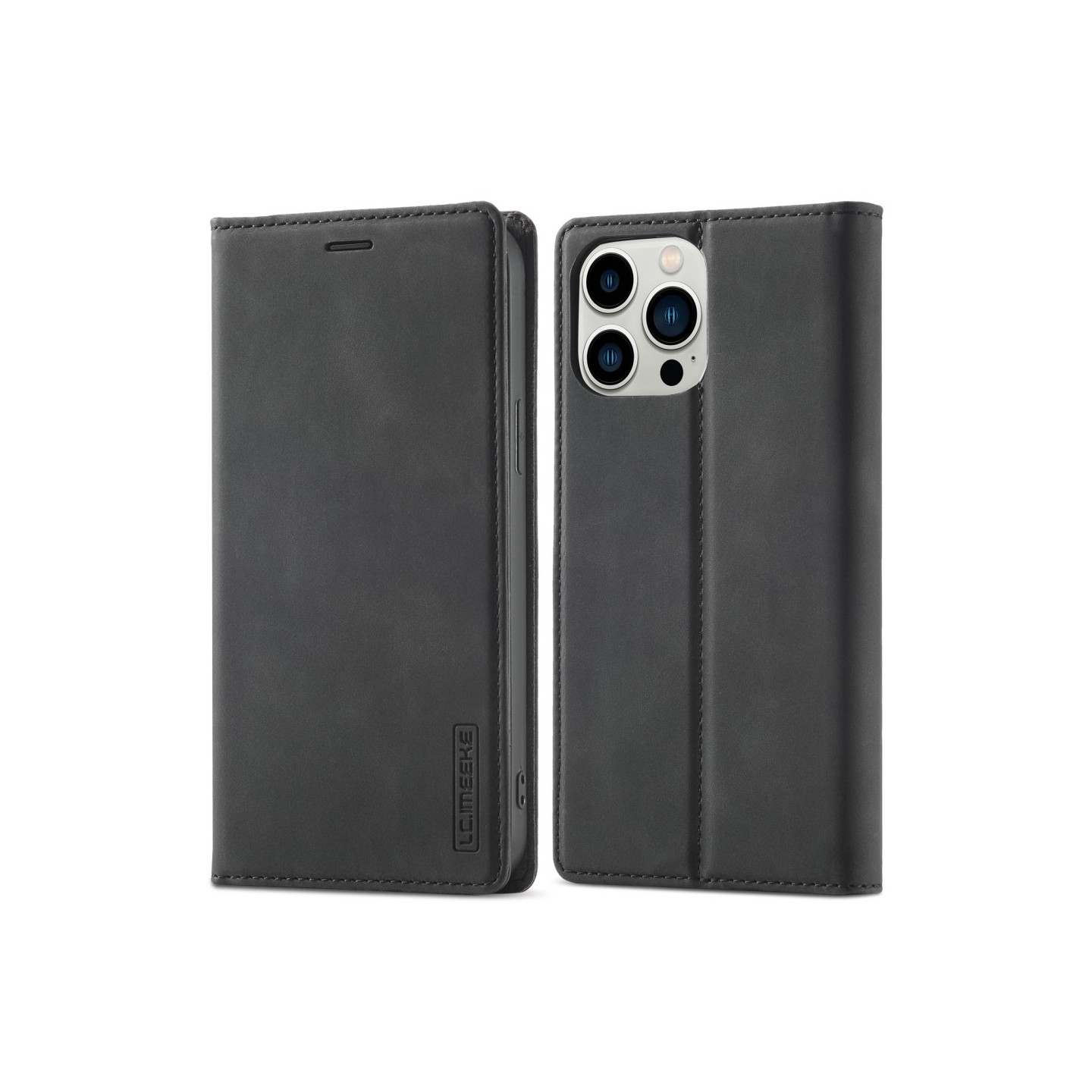 LC.IMEEKE Magnetisk telefontaske til iPhone 15 Pro Stand Wallet Cover