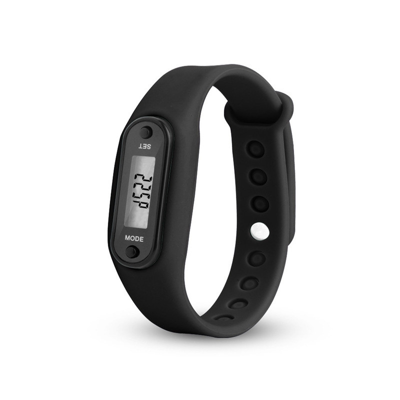 Type B Pedometer Running Step Counter Walking Distance - Black
