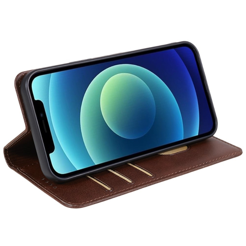 Wallet Stand Phone Case for iPhone 15 Pro Max Cell Cover - Coffee