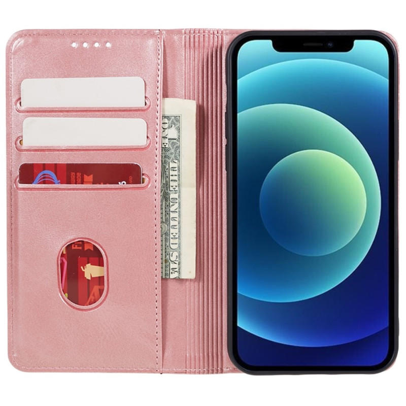 Wallet Stand Phone Case for iPhone 15 Pro Max Cell Cover - Rose Gold