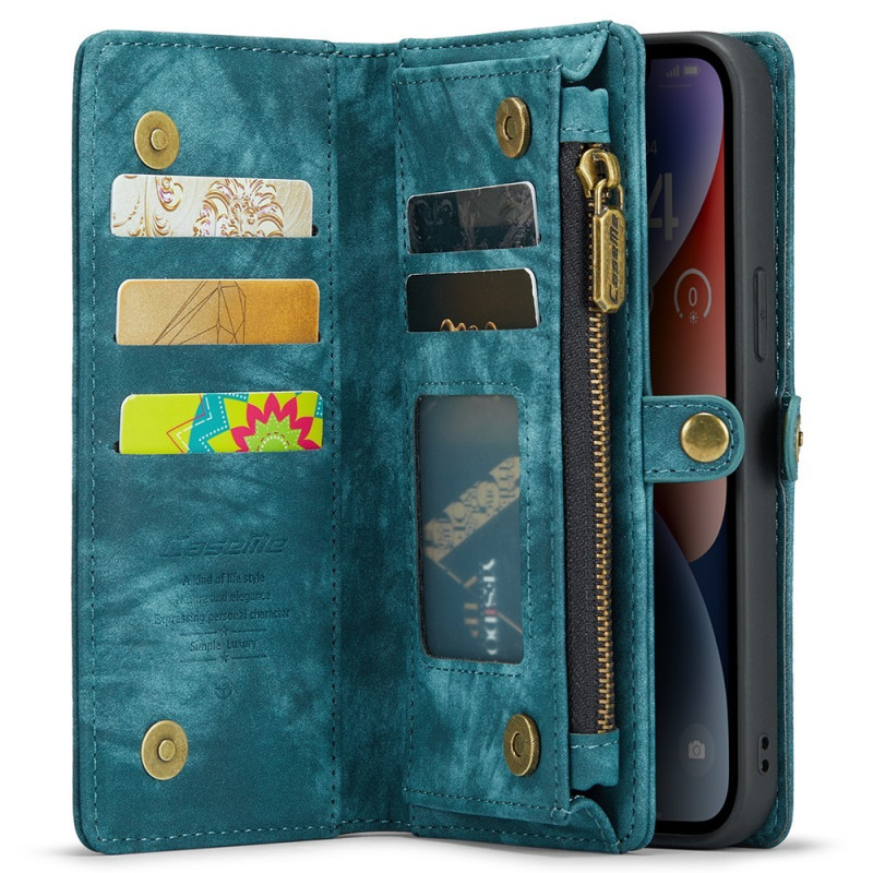 CASEME iPhone 15 Plus 2 - in - 1 Wallet Phone Shell - Blue