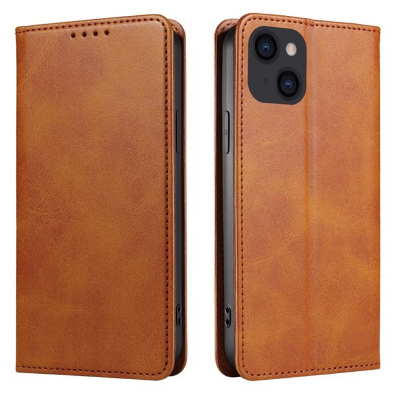 Wallet Stand Phone Case for iPhone 15 Pro Cell Cover - Brown