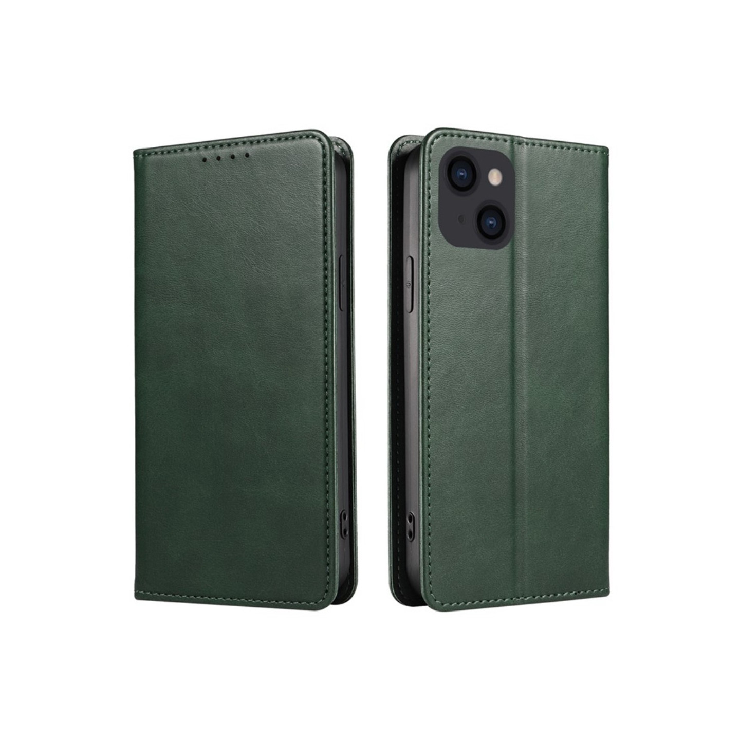 Wallet Stand Telefontaske til iPhone 15 Plus Cell Cover - Grøn