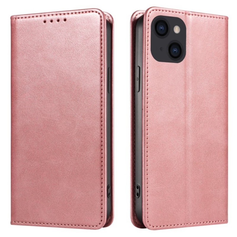 Wallet Stand Phone Case for iPhone 15 Cell Cover - Rose Gold