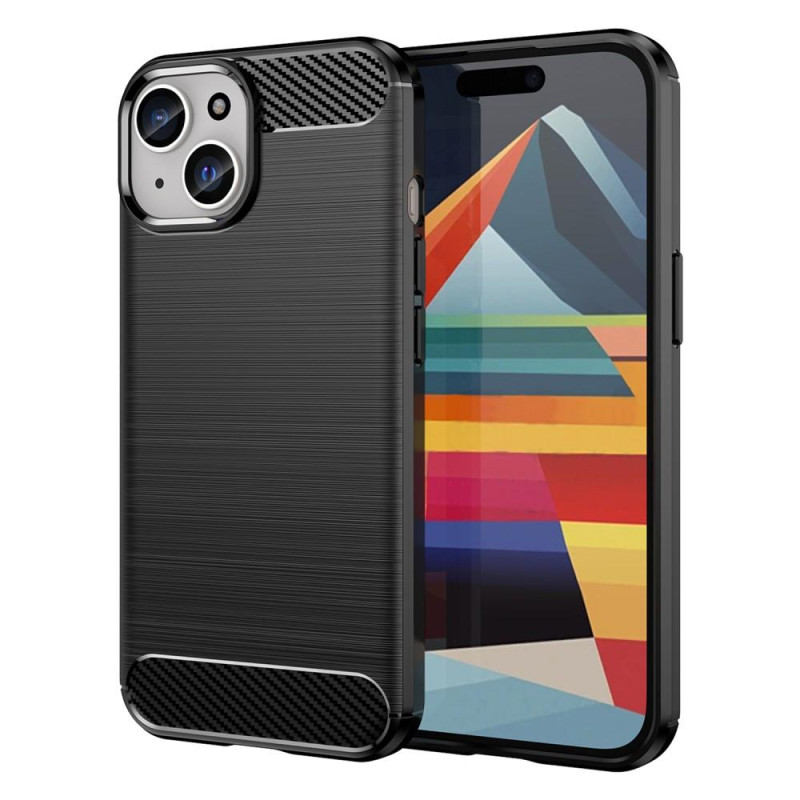 Kulfiber tekstur TPU - cover til iPhone 15 Plus
