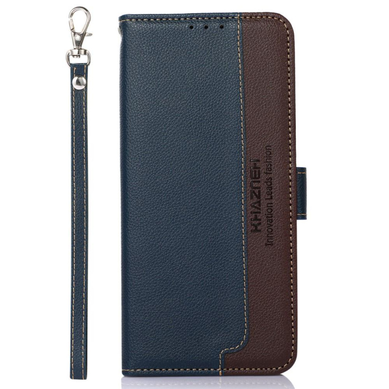 KHAZNEH Phone Cover for iPhone 15 Plus - Blue/Brown