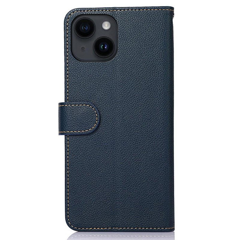 KHAZNEH Phone Cover for iPhone 15 Plus - Blue/Brown