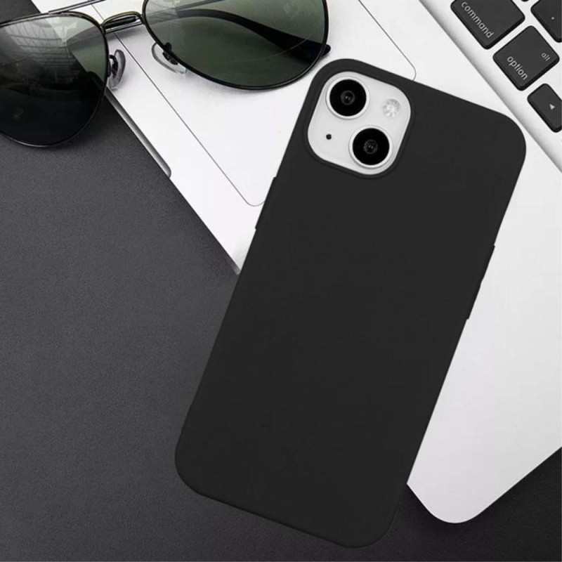 For iPhone 15 Slim Fit TPU Phone Suojakuori Soft back Kansi - Musta