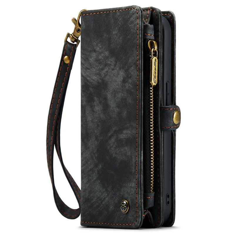 CASEME iPhone 15 Plus 2 - in - 1 lompakkopuhelimen kuori - musta