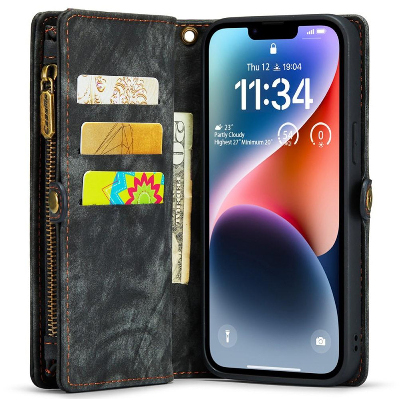 CASEME iPhone 15 Plus 2 - in - 1 Wallet Phone Shell - Black