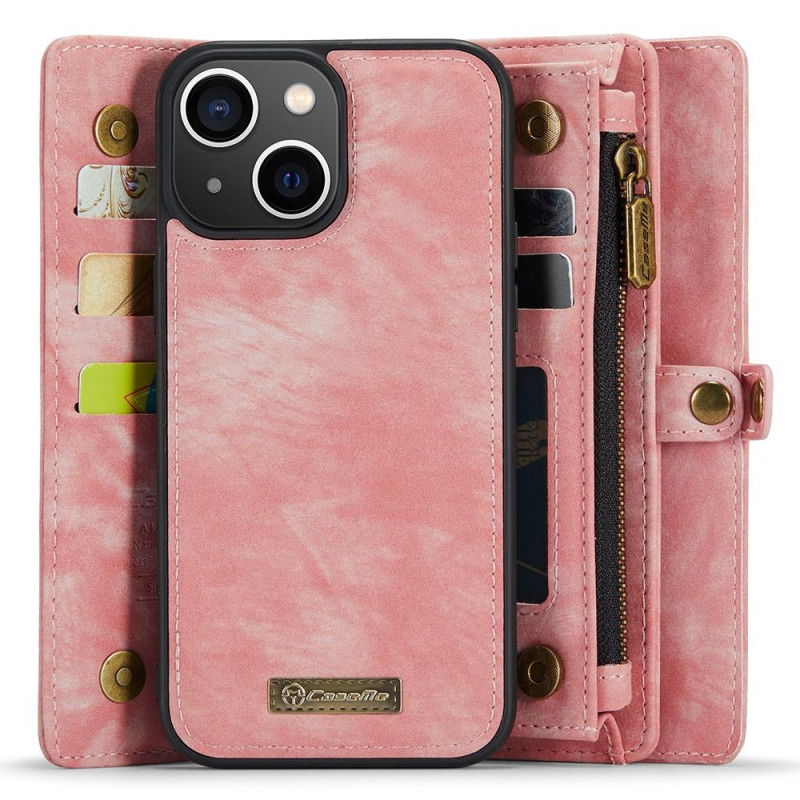 CASEME iPhone 15 2 - in - 1 Wallet Phone Shell - Pink