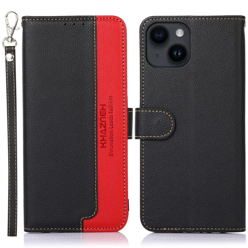 KHAZNEH Phone Cover for iPhone 15 Plus - Black/Red