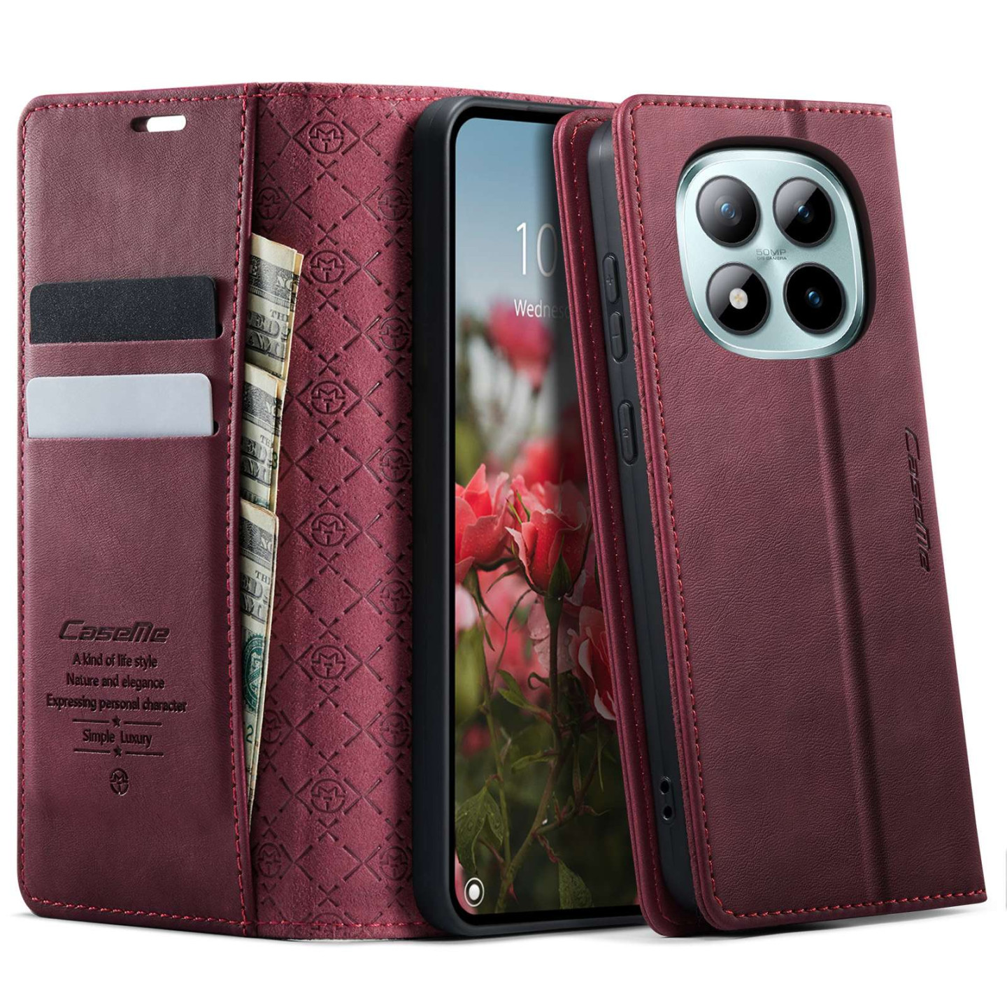 CASEME Retro Wallet Case for Xiaomi Poco M8 Pro 5G / Xiaomi Redmi Note 15 Pro+ 5G