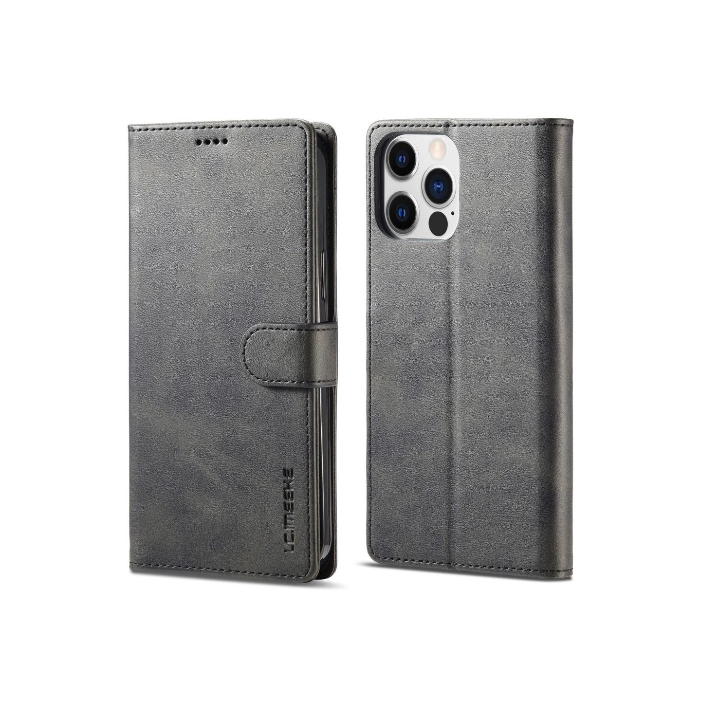 LC.IMEEKE Lommebok - deksel til iPhone 15 Pro Max - Svart
