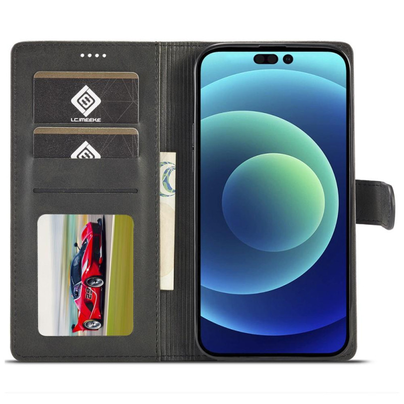 LC.IMEEKE Wallet Case for iPhone 15 Pro Max - Black