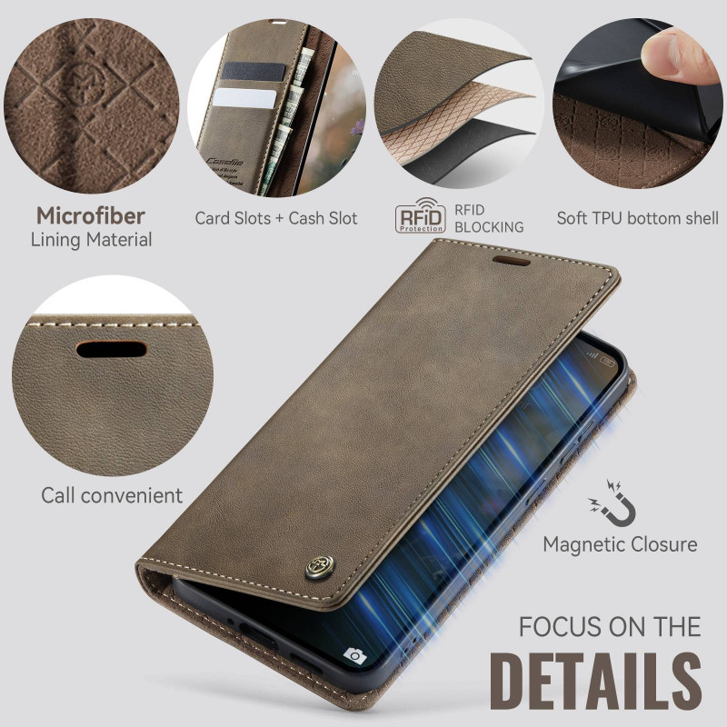 CASEME Retro Wallet Case for Xiaomi Redmi Note 15 Pro 5G
