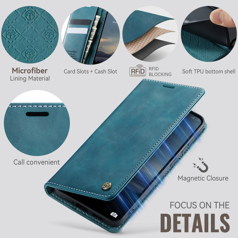 CASEME Retro Wallet Case for Xiaomi Redmi Note 15 Pro 5G