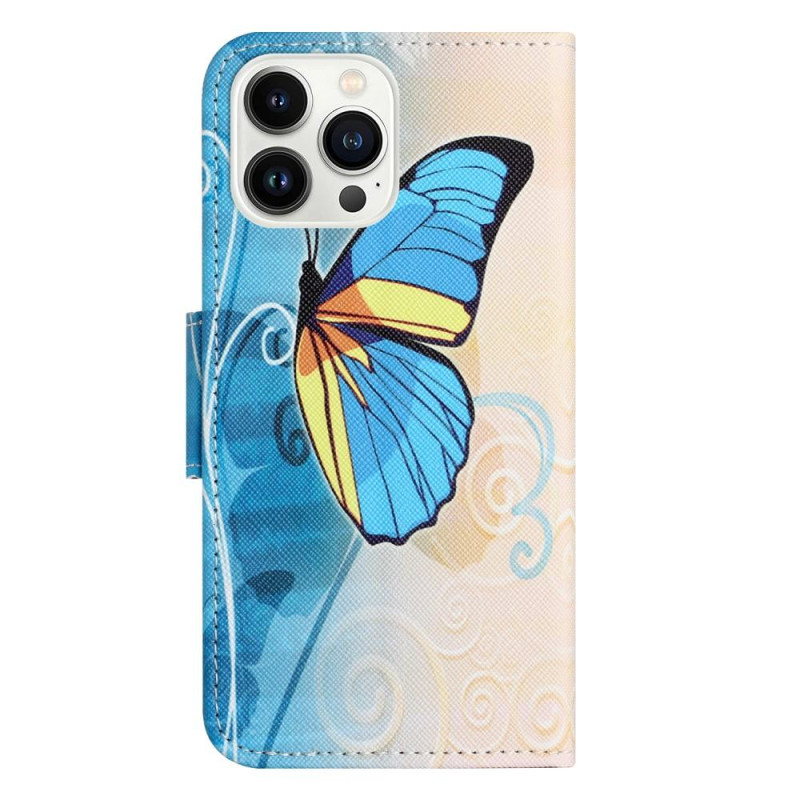 Til iPhone 15 Pro Wallet Stand Case Telefoncover - Butterfly