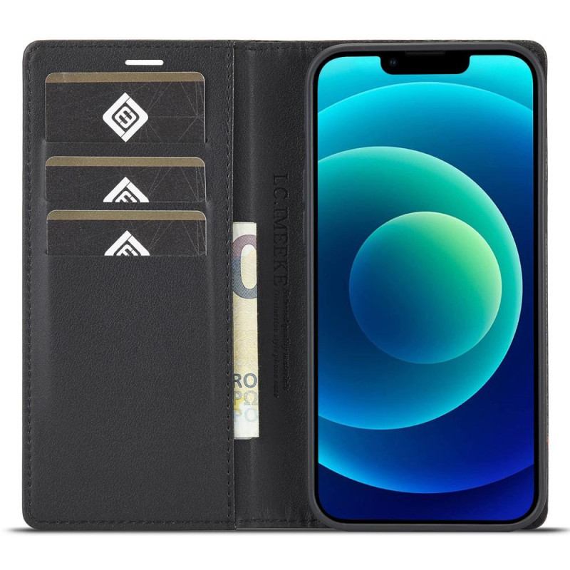 LC.IMEEKE Wallet Case for iPhone 15 Plus - Black