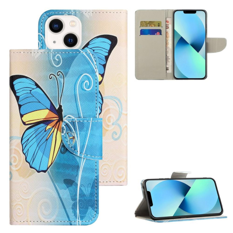 For iPhone 15 Plus Wallet Stand Case Phone Cover - Butterfly