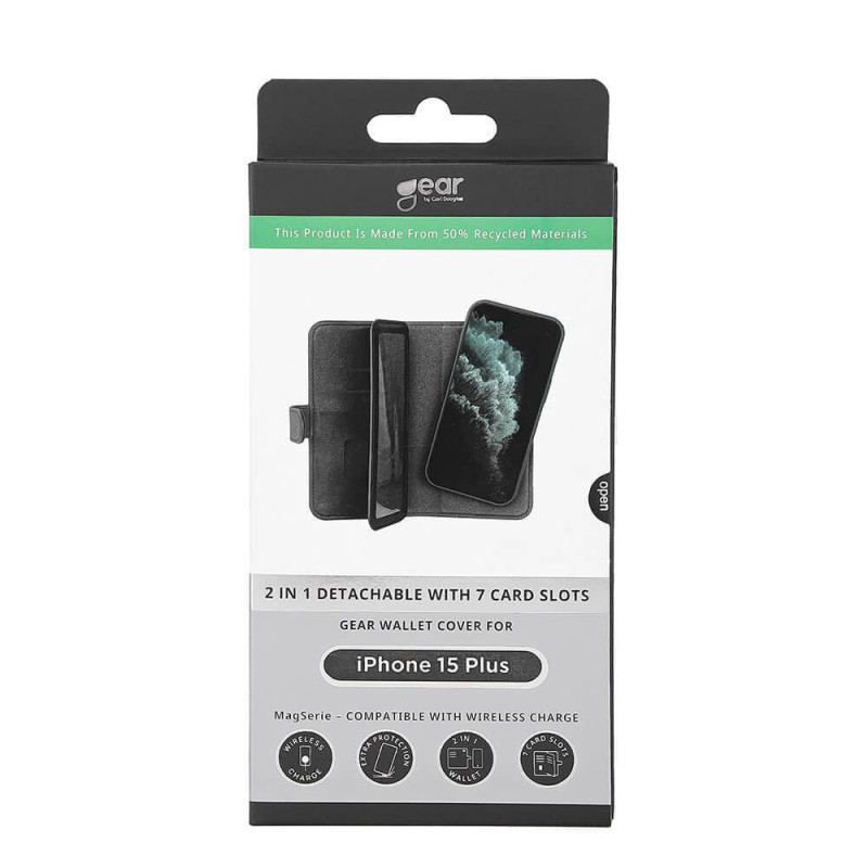 Gear Mobile - kotelo 2 - in - 1 7 korttilokero MagSeries iPhone 15 Plussalle