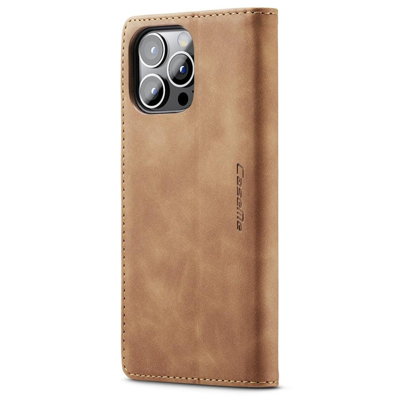 CASEME Retro Wallet Case for iPhone 15 Pro Max - Brown
